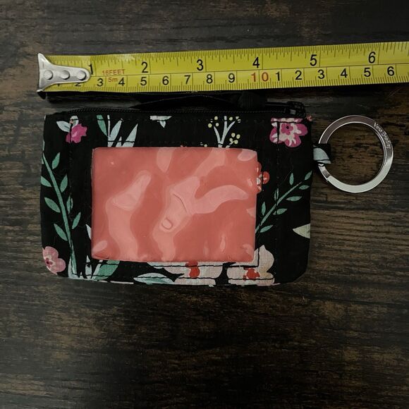 Vera Bradley Tangerine Twist Zip ID Case Badge Holder Keyring Floral - Picture 3 of 3